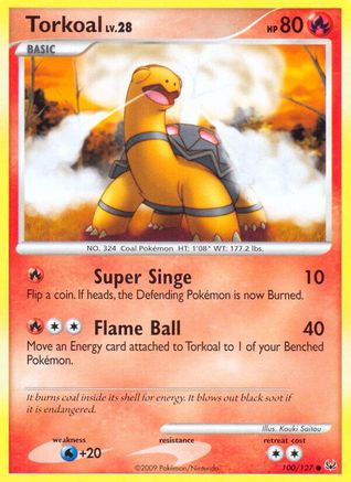 Torkoal (100) Reverse Holofoil - Platinum