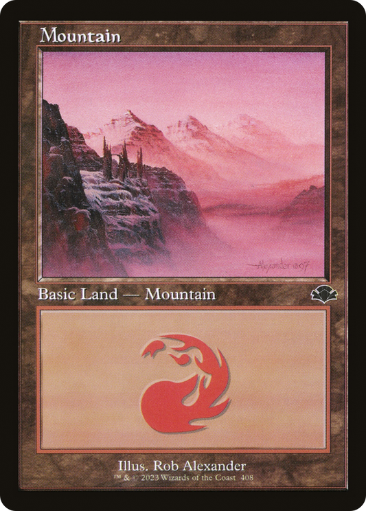 Mountain (408) (Retro) [Dominaria Remastered] Foil