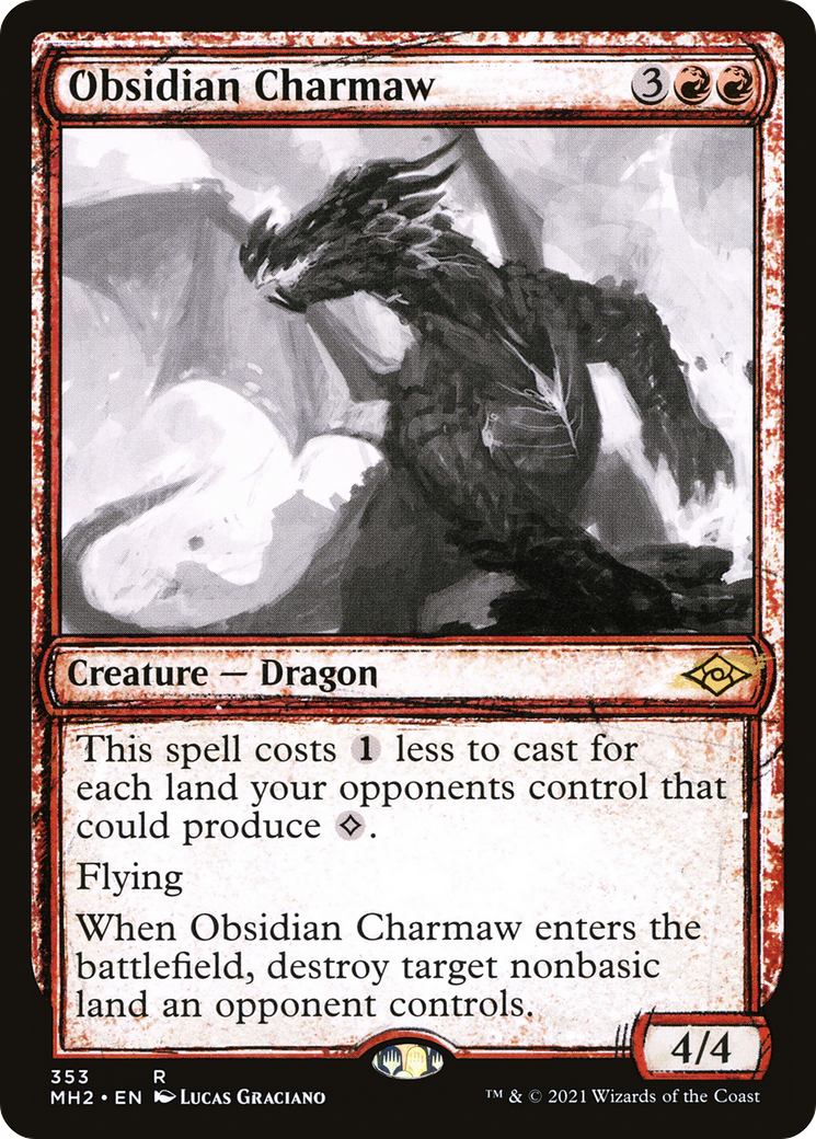 Obsidian Charmaw (Showcase) (353) Foil - Modern Horizons 2
