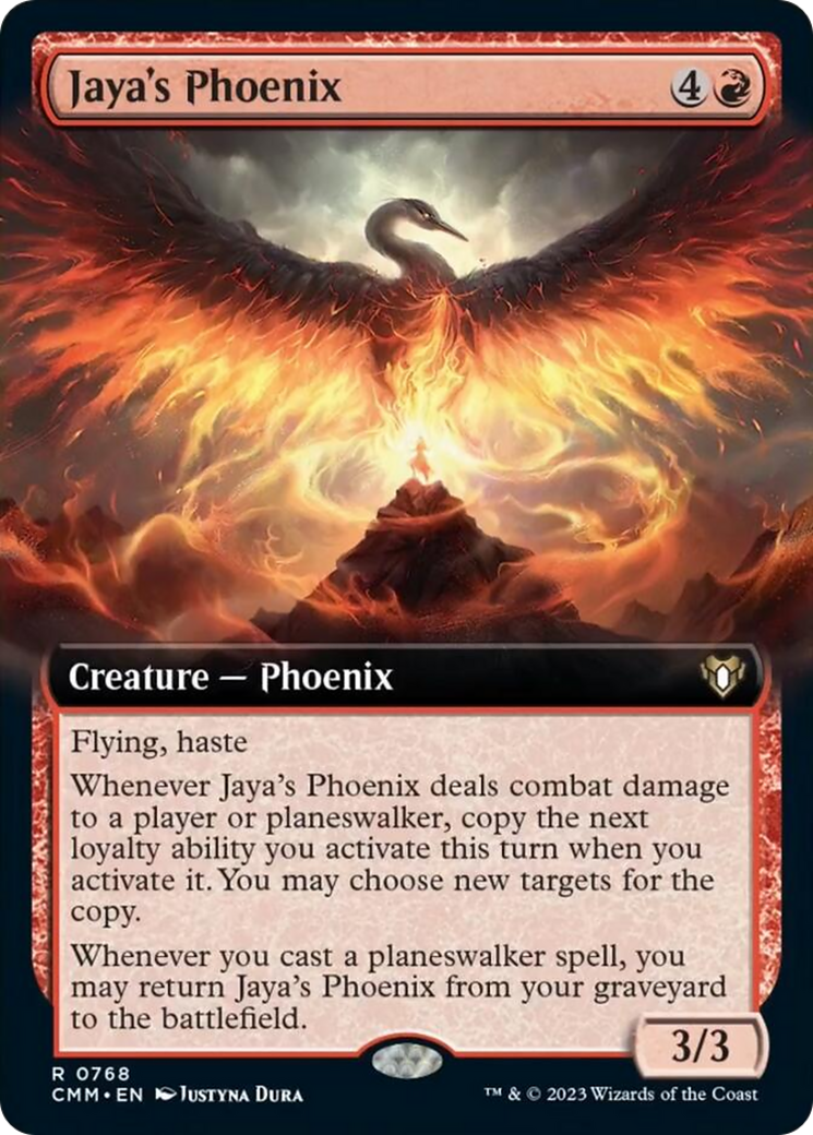 Jaya's Phoenix (Extended Art) [Commander Masters] | Silver Goblin