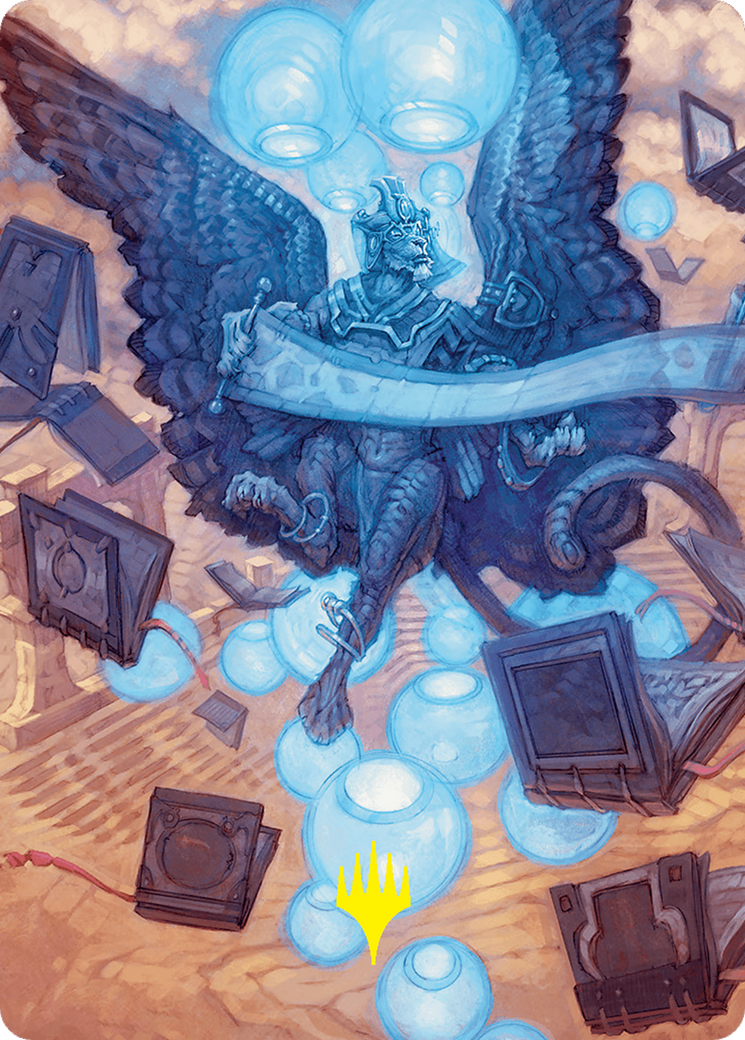 Sphinx of Forgotten Lore Art Card (33/54) (Gold-Stamped Signature) [Foundations Art Series] | Silver Goblin