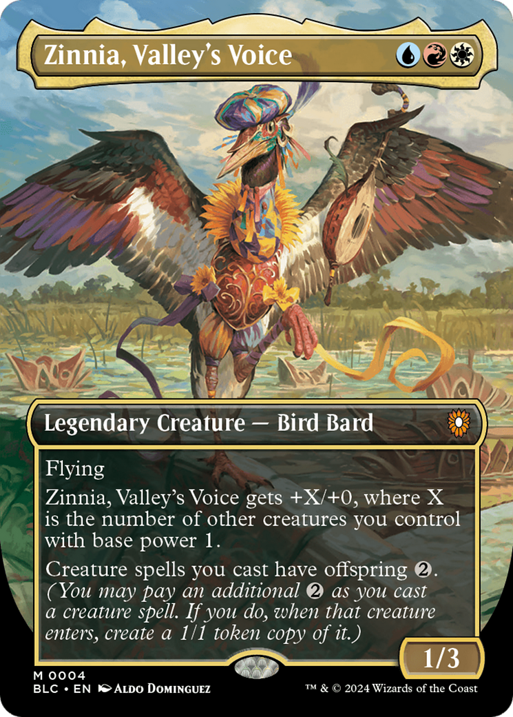 Zinnia, Valley's Voice (Borderless) [Bloomburrow Commander] | Silver Goblin