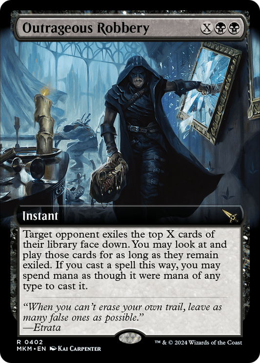 Outrageous Robbery (Extended Art) [Murders at Karlov Manor] Foil
