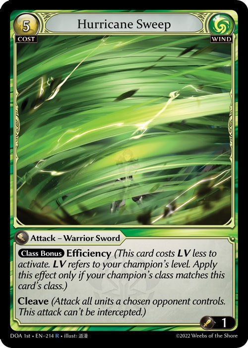 Hurricane Sweep (214) [Dawn of Ashes: 1st Edition] Foil