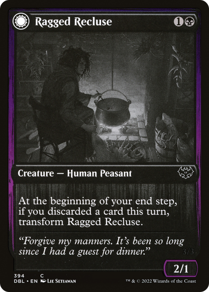 Ragged Recluse // Odious Witch [Innistrad: Double Feature] Foil