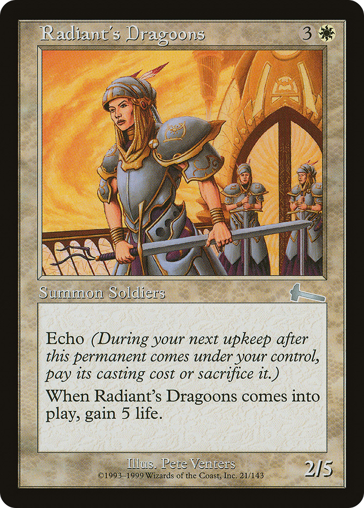 Radiant's Dragoons [Urza's Legacy] Foil
