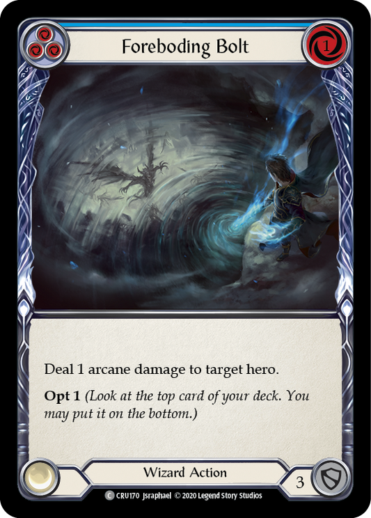 Foreboding Bolt (Blue) 1st Edition  (CRU170) - Crucible of War