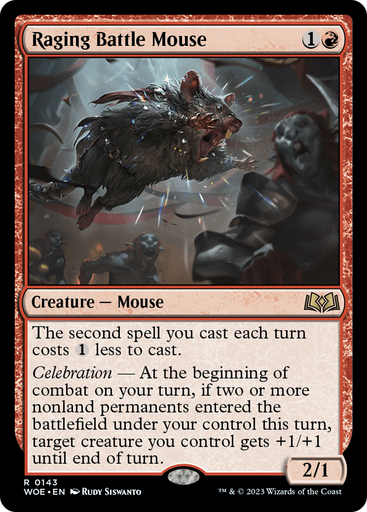 Raging Battle Mouse [Wilds of Eldraine] | Silver Goblin