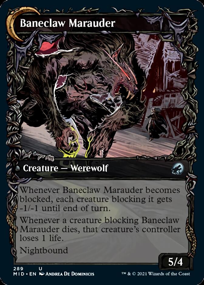 Baneblade Scoundrel // Baneclaw Marauder (Showcase Equinox) [Innistrad: Midnight Hunt] Foil
