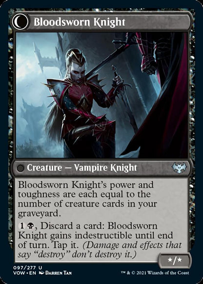 Bloodsworn Squire // Bloodsworn Knight [Innistrad: Crimson Vow] Foil