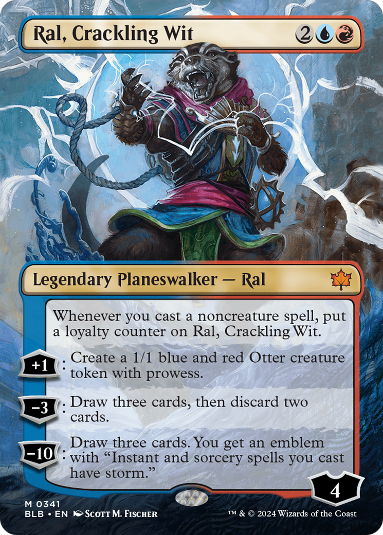 Ral, Crackling Wit (Borderless) [Bloomburrow] Foil