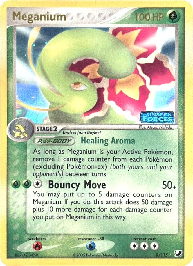 Meganium (9/115) (Stamped) [EX: Unseen Forces] | Silver Goblin