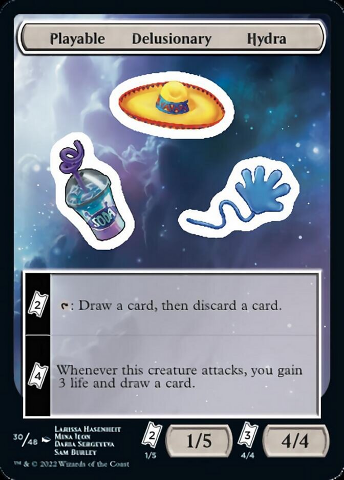 Playable Delusionary Hydra [Unfinity Stickers] | Silver Goblin
