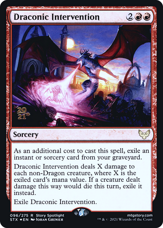 Draconic Intervention [Strixhaven: School of Mages Prerelease Promos]