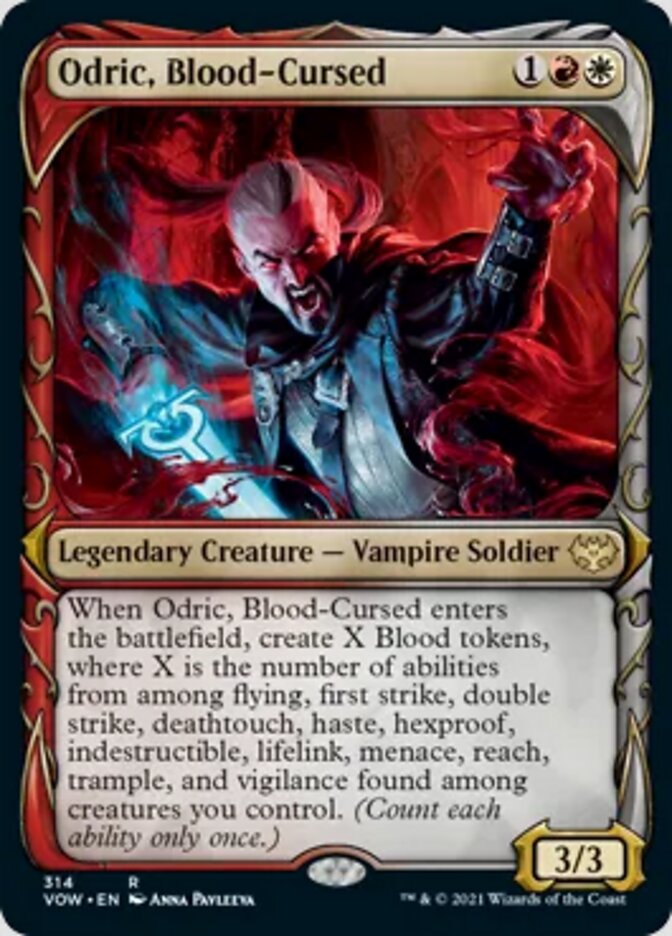 Odric, Blood-Cursed (Showcase Fang Frame) [Innistrad: Crimson Vow] | Silver Goblin