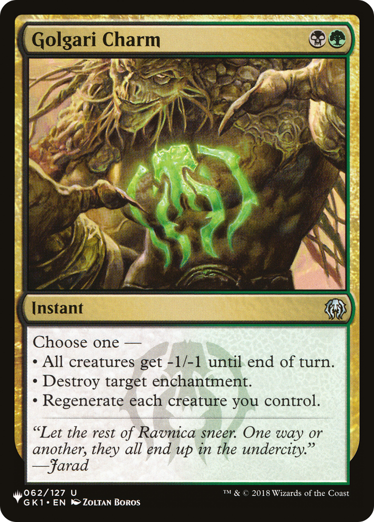 Golgari Charm [The List Reprints] | Silver Goblin