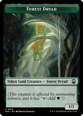 Boar (Ripple Foil) // Forest Dryad Double-Sided Token [Modern Horizons 3 Commander Tokens] | Silver Goblin
