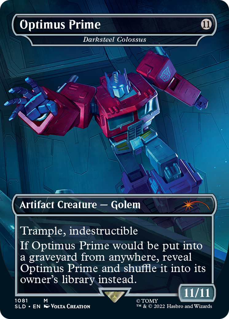 Darksteel Colossus - Optimus Prime (Borderless) [Secret Lair Drop Series] Foil