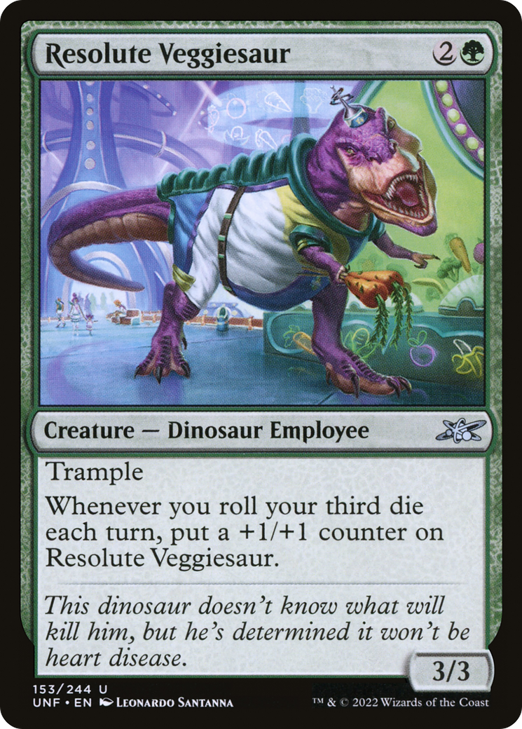 Resolute Veggiesaur (153) Foil - Unfinity