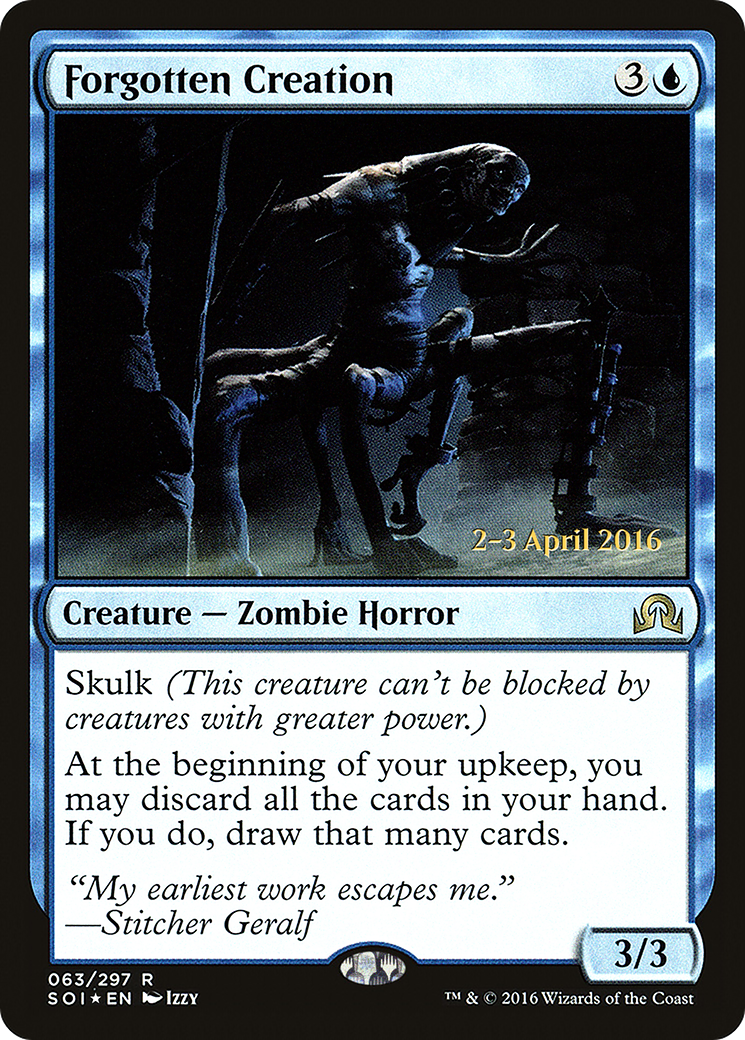 Forgotten Creation [Shadows over Innistrad Prerelease Promos] | Silver Goblin