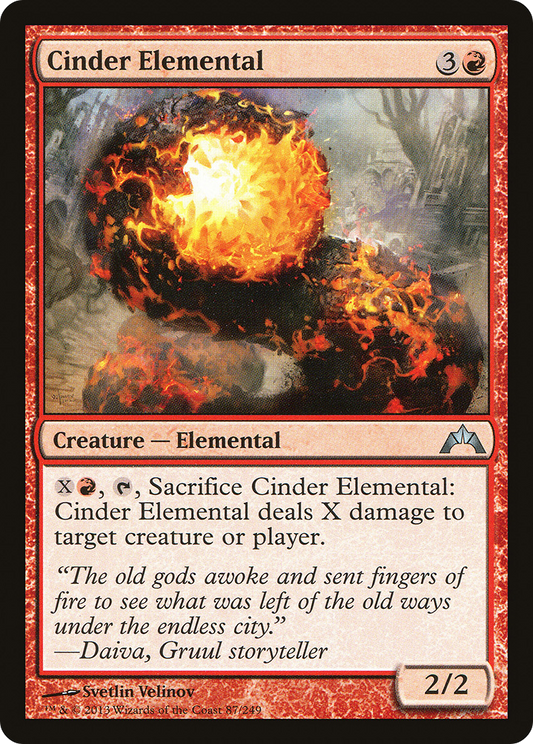 Cinder Elemental [Gatecrash] Foil
