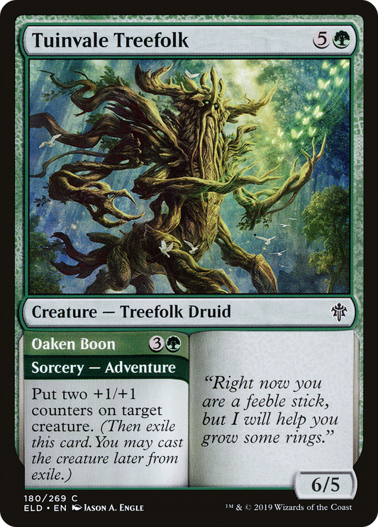 Tuinvale Treefolk // Oaken Boon [Throne of Eldraine] Foil