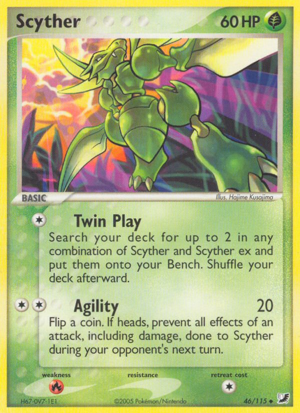 Scyther (46/115) [EX: Unseen Forces] | Silver Goblin