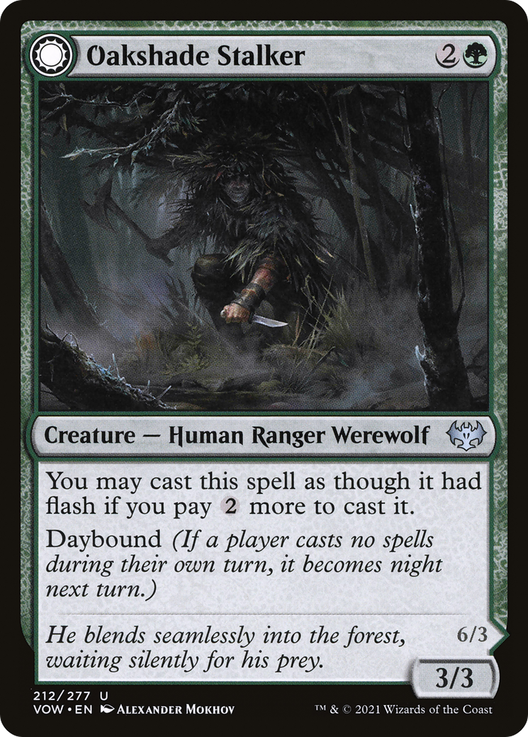 Oakshade Stalker // Moonlit Ambusher [Innistrad: Crimson Vow] Foil