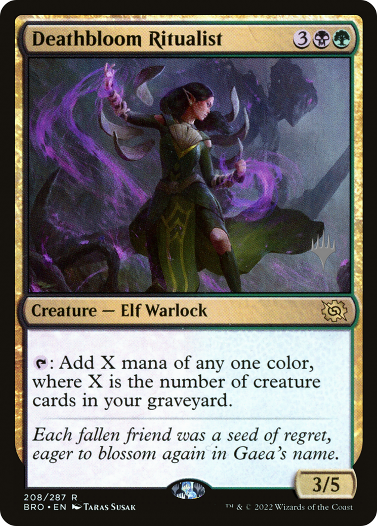 Deathbloom Ritualist (Promo Pack) [The Brothers' War Promos] Foil
