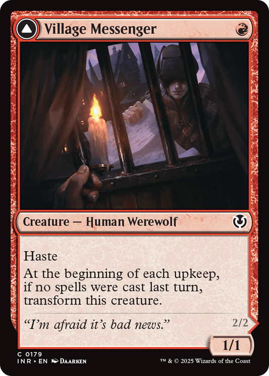 Village Messenger Treatments // Moonrise Intruder Foil (179) - Innistrad Remastered