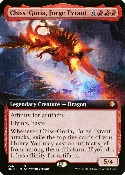Chiss-Goria, Forge Tyrant (Extended Art) [Phyrexia: All Will Be One Commander] Foil