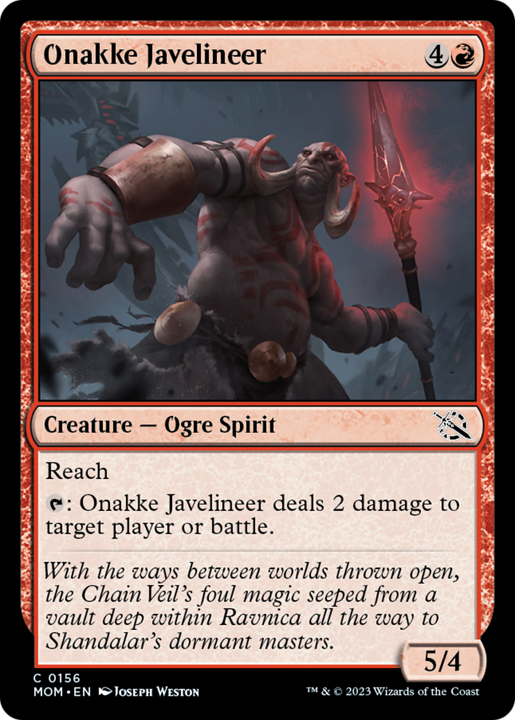 Onakke Javelineer [March of the Machine] | Silver Goblin