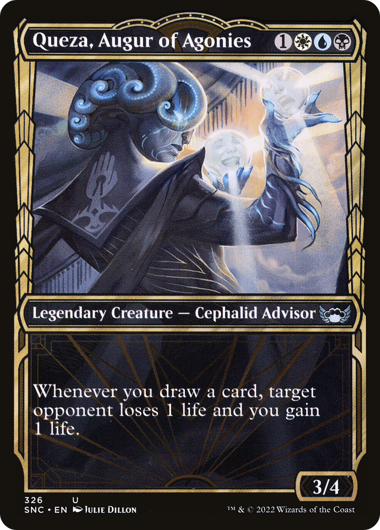 Queza, Augur of Agonies (Showcase Golden Age) [Streets of New Capenna] Foil