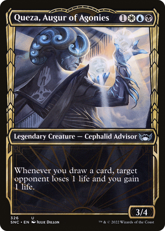 Queza, Augur of Agonies (Showcase Golden Age) [Streets of New Capenna] Foil