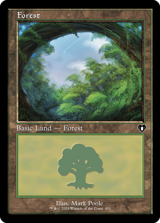 Forest (451) (Retro) [Commander Masters] Foil