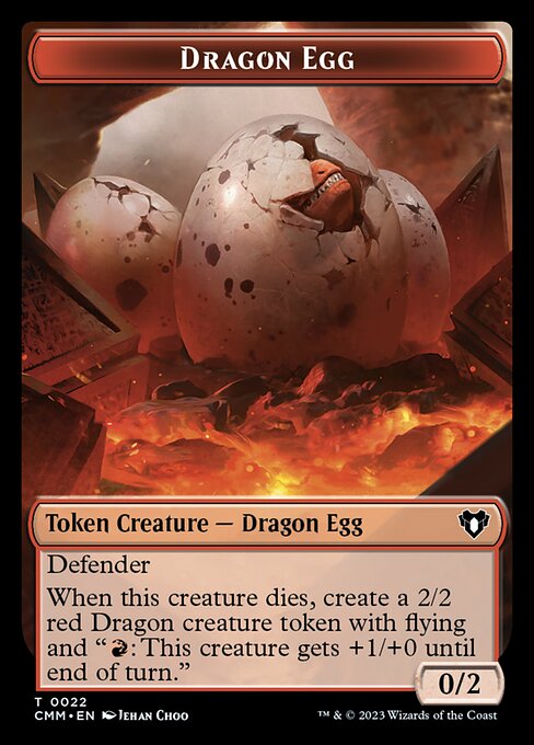 Spirit (0010) // Dragon Egg Double-Sided Token [Commander Masters Tokens] | Silver Goblin