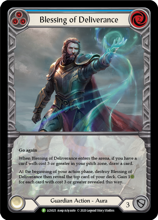 Blessing of Deliverance (Blue) [LGS025] (Promo) | Silver Goblin