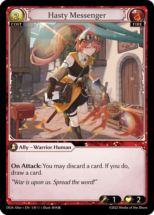 Hasty Messenger (139) [Dawn of Ashes: Alter Edition] Foil