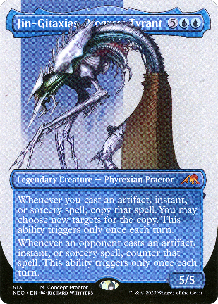 Jin-Gitaxias, Progress Tyrant (Borderless Concept Praetors) [Phyrexia: All Will Be One] Foil