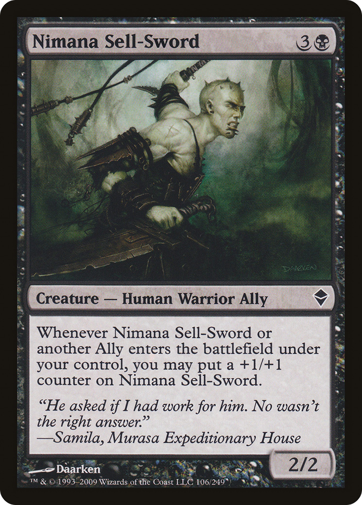 Nimana Sell-Sword [Zendikar] Foil
