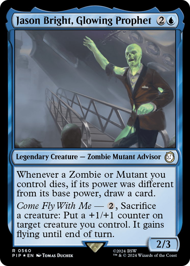 Jason Bright, Glowing Prophet (Surge Foil) [Fallout] | Silver Goblin