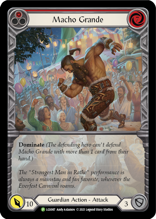 Macho Grande (Red) [LGS087] (Promo)  Rainbow Foil | Silver Goblin