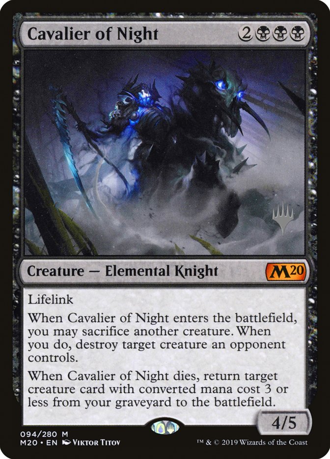 Cavalier of Night (Promo Pack) [Core Set 2020 Promos] | Silver Goblin