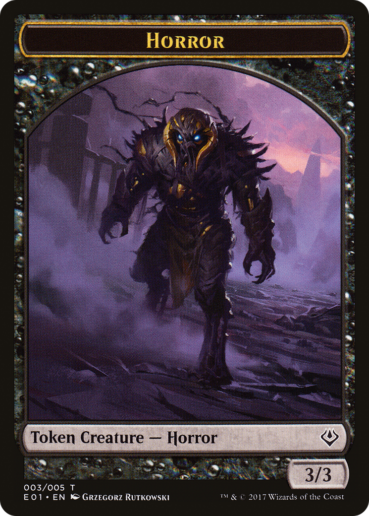 Horror // Zombie Double-Sided Token [Archenemy: Nicol Bolas Tokens] | Silver Goblin