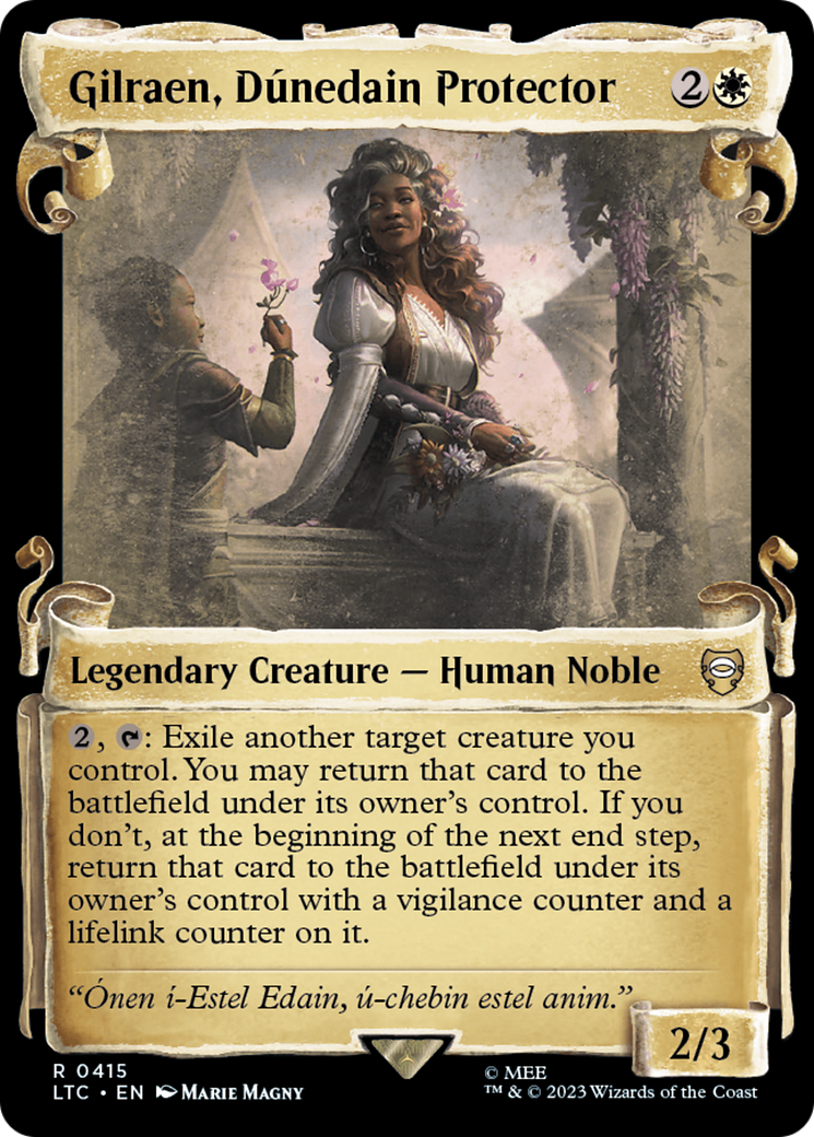Gilraen, Dunedain Protector (Showcase Scrolls) (Showcase) (415) Foil - Tales of Middle-earth Commander