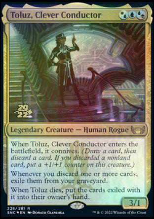 Toluz, Clever Conductor [Streets of New Capenna Prerelease Promos] | Silver Goblin