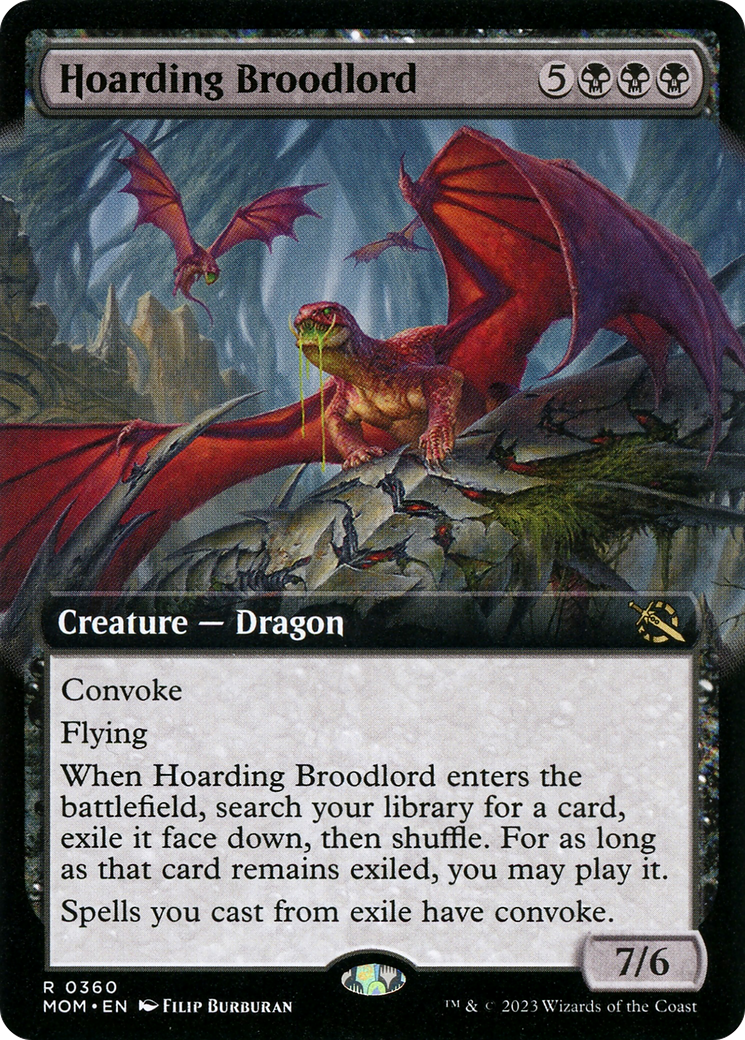 Hoarding Broodlord (Extended Art) [March of the Machine] | Silver Goblin
