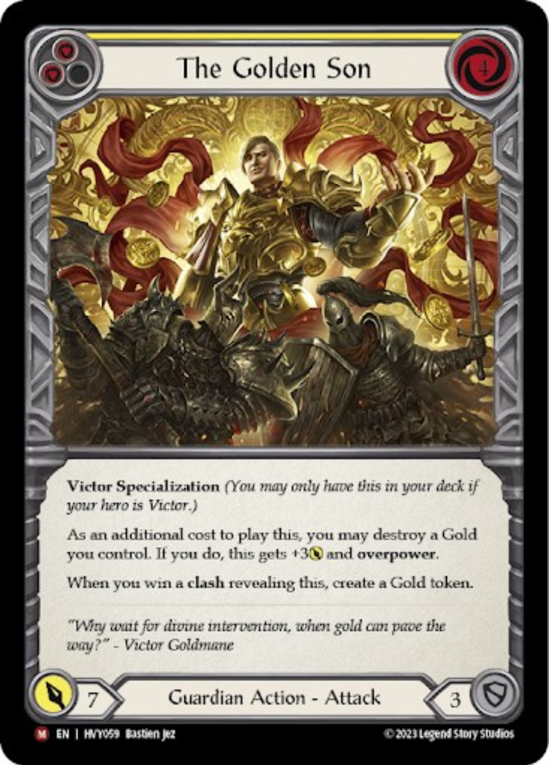 The Golden Son (Yellow) [HVY059] (Heavy Hitters)  Rainbow Foil | Silver Goblin