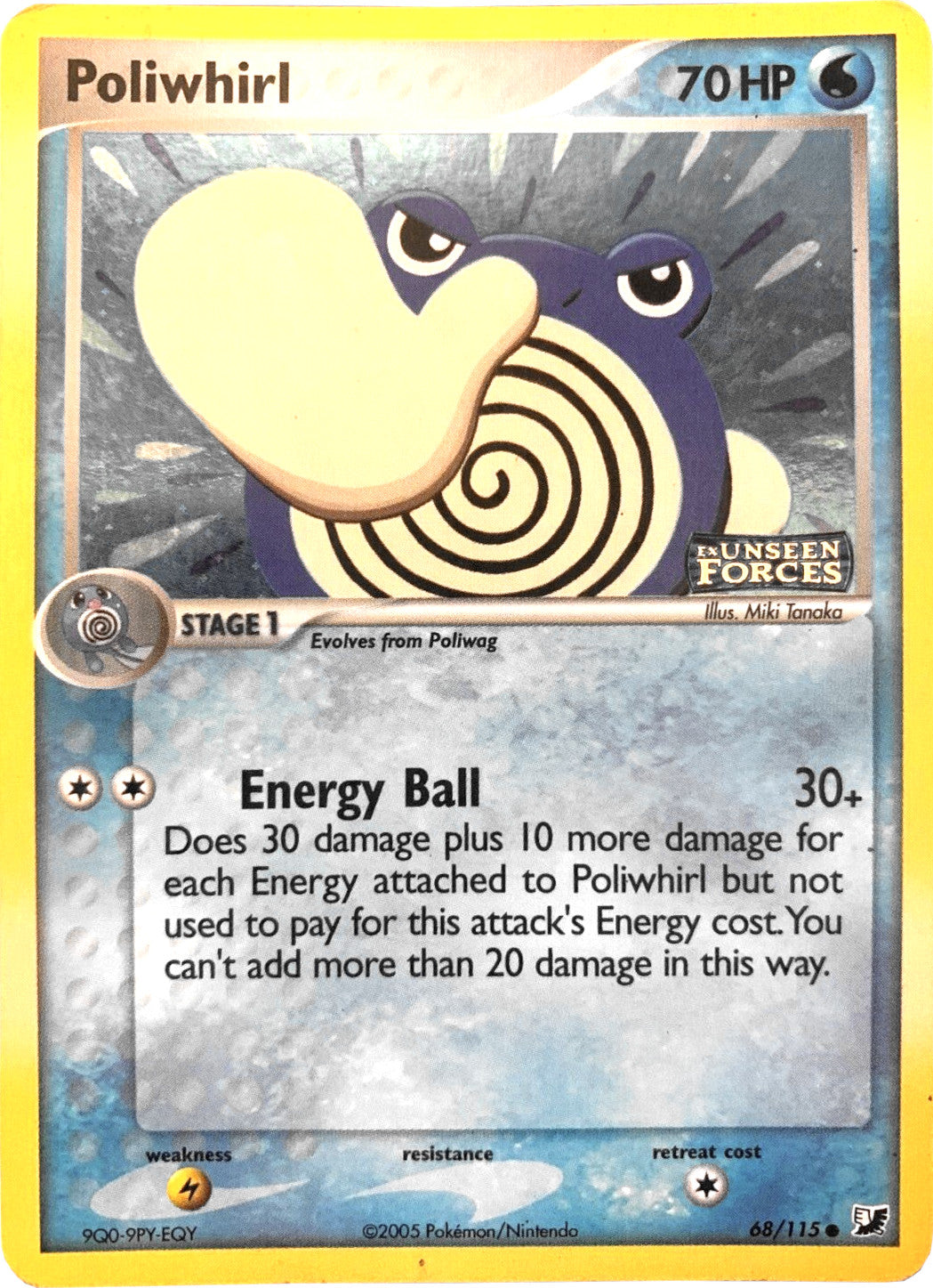 Poliwhirl (68/115) (Stamped) [EX: Unseen Forces] | Silver Goblin