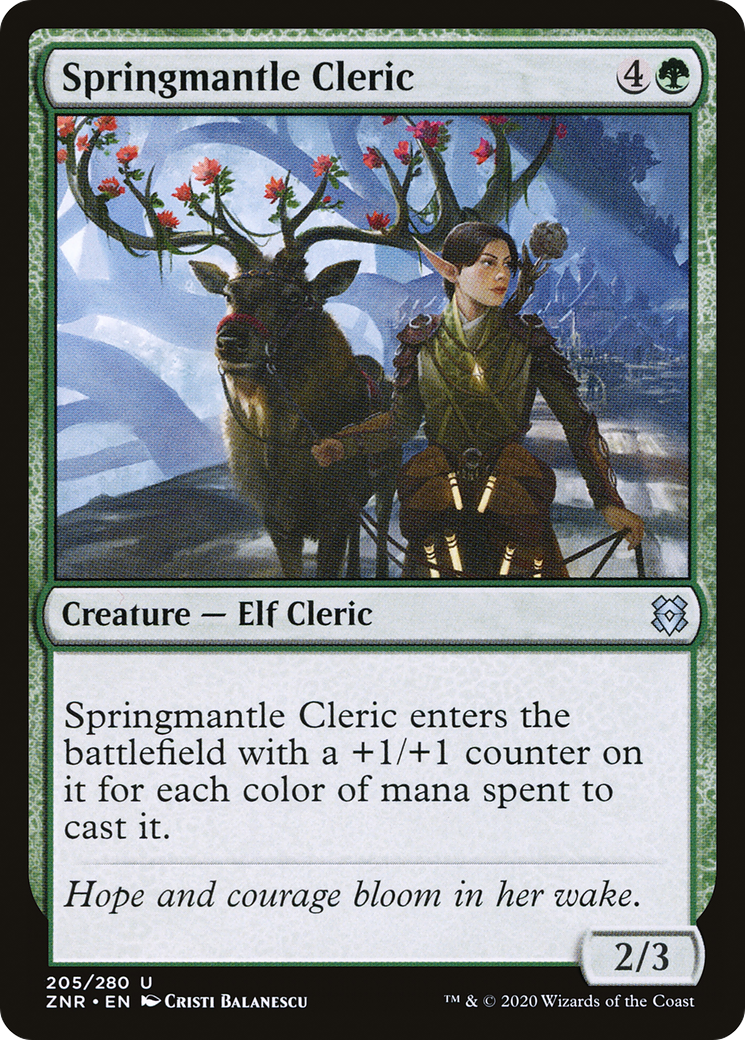 Springmantle Cleric [Zendikar Rising] | Silver Goblin